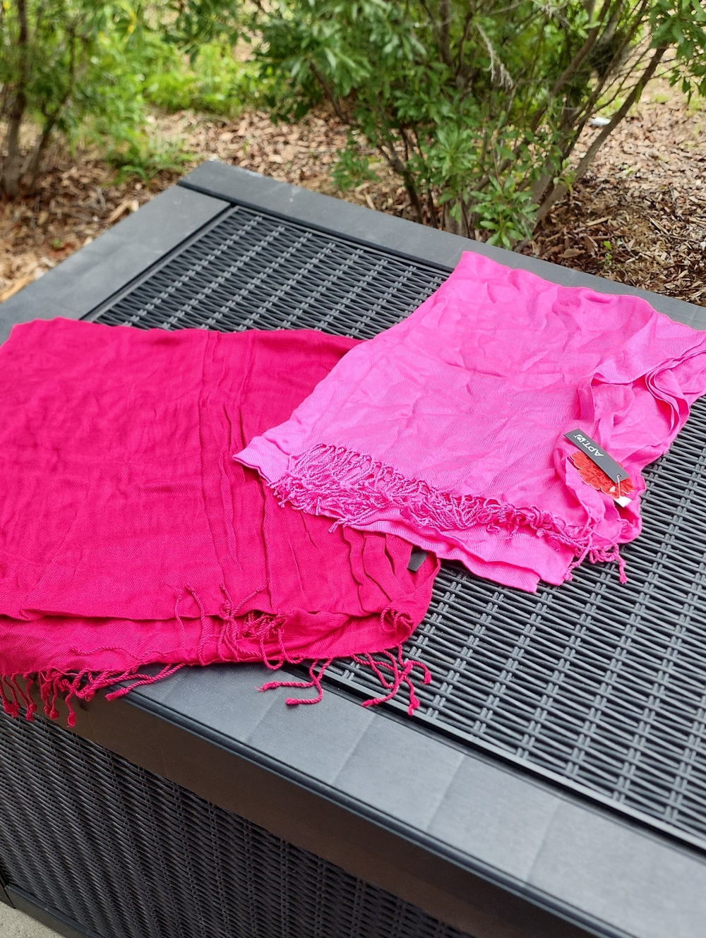 Apt. 9 Pink and Hot Pink Lightweight Fringe Scarves (2-Pack)